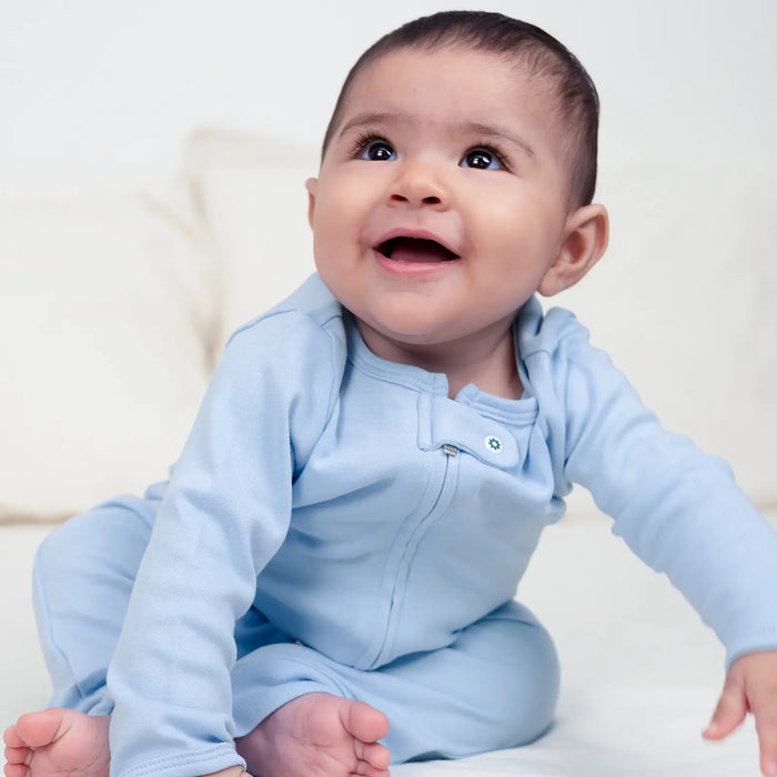 Footless Bodysuit | Solid Blue