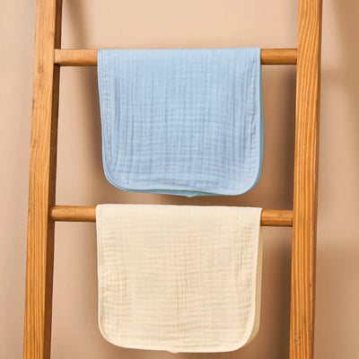 Baby Burp Cloths - Set of 2 | Nintara Solids
