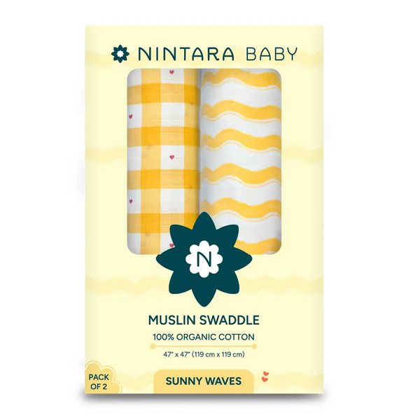 Baby Swaddle - Extra- Large - Set of 2 | Sunny Waves