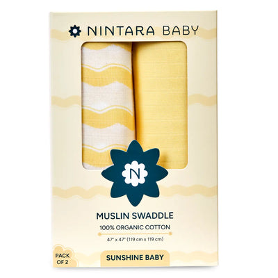 Muslin Baby Swaddle - Extra-Large - Set of 2 | Sunshine Baby
