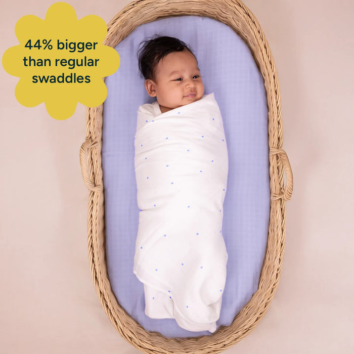 Baby Swaddle Extra Large | Blue Bops