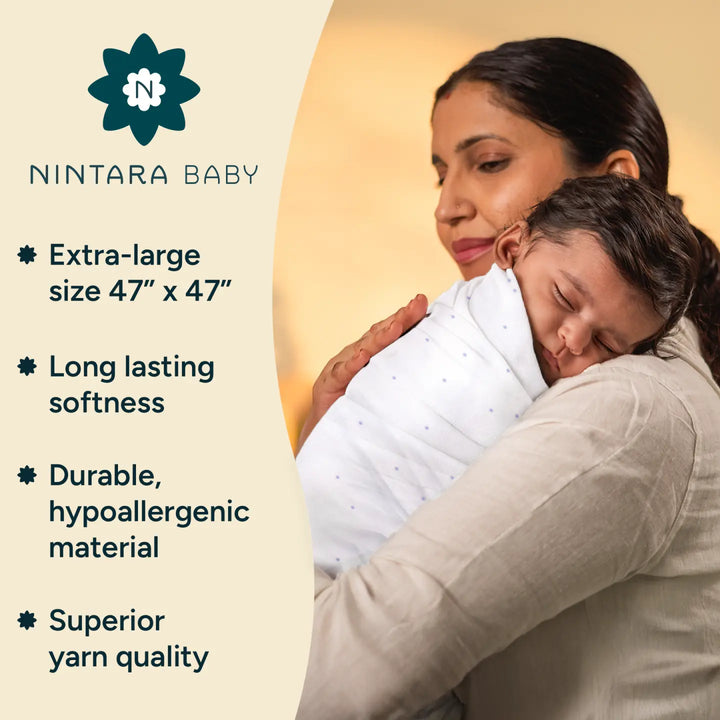 Baby Swaddle Extra Large | Blue Bops
