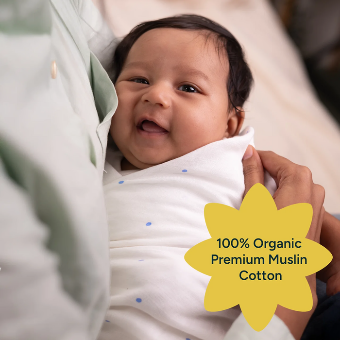 Baby Swaddle Extra Large | Blue Bops