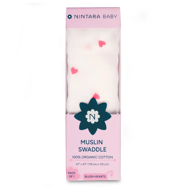 Baby Swaddle Extra Large | Blush Hearts