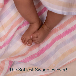 Muslin Baby Swaddle - Extra-Large | Floral Trails