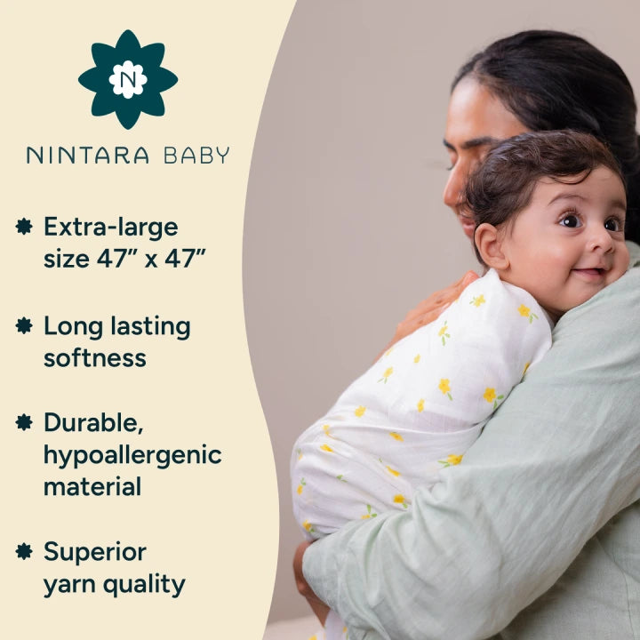 Baby Swaddle Extra Large | Yellow Blossom