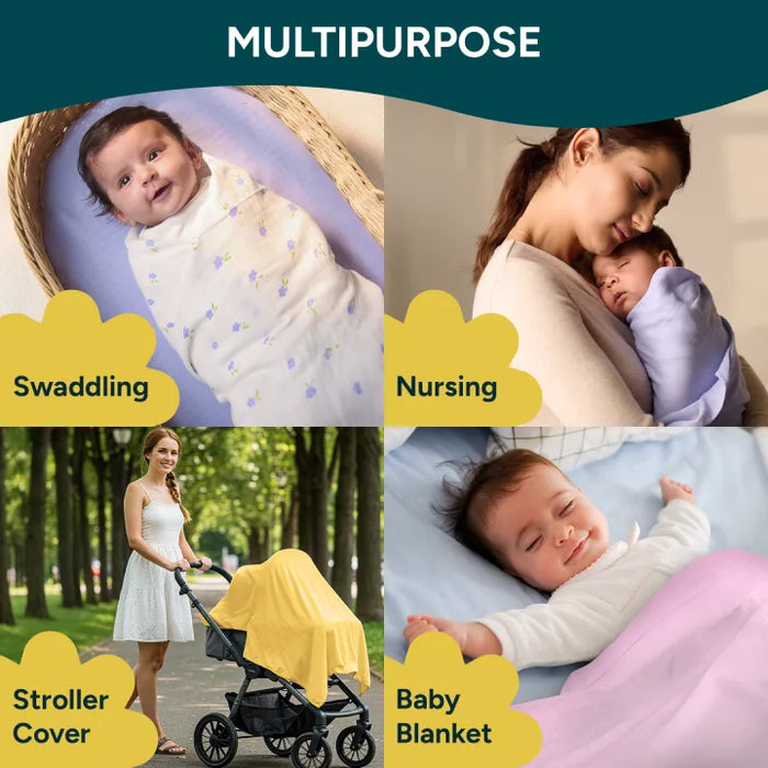 Baby Swaddle Extra Large | Yellow Blossom