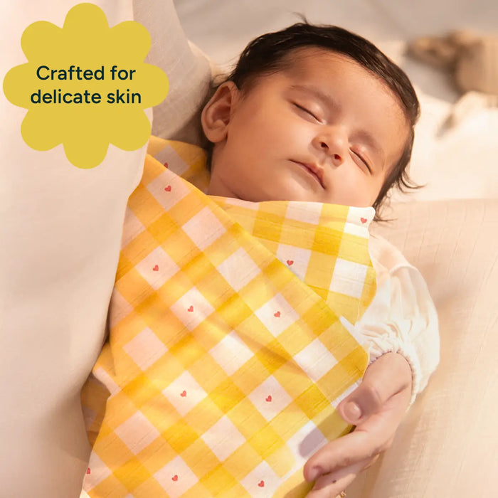Baby Swaddle Large | Sunshine Yellow