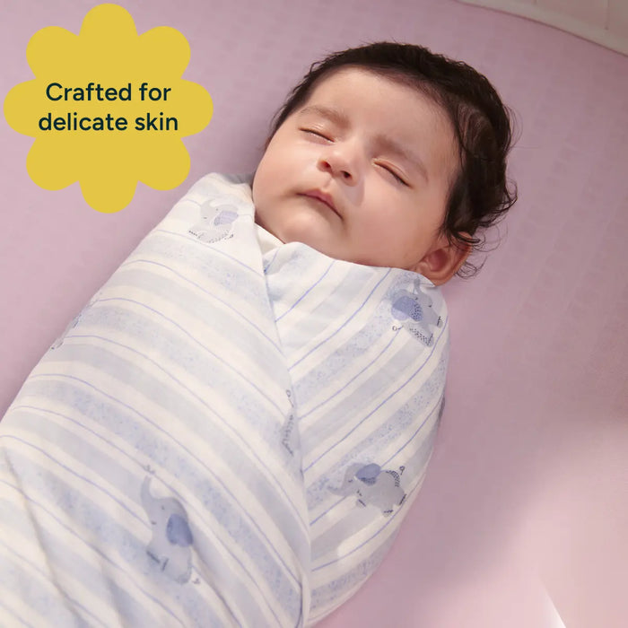 Baby Swaddle Large | Little Elephants