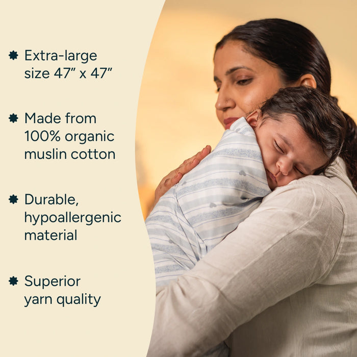 Baby Swaddle Extra Large Set of 2 | All Hearts