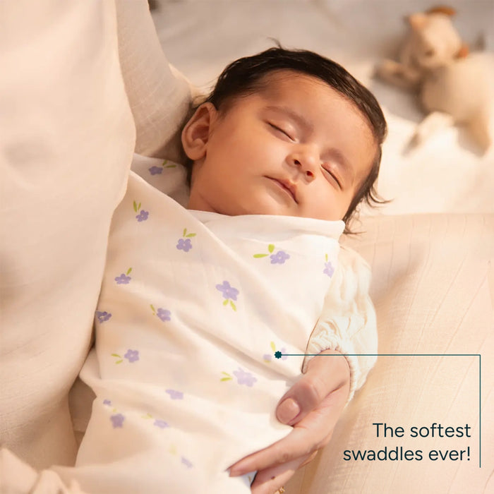 Baby Swaddle Extra Large Set of 4 | Flower Power