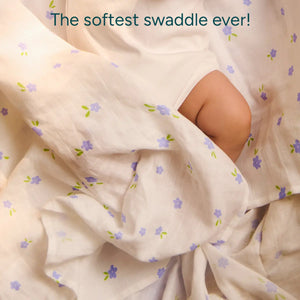 Muslin Baby Swaddle - Extra-Large - Set of 4 | Flower Power
