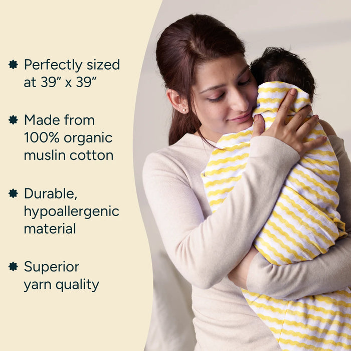 Baby Swaddle Large | Happy Waves
