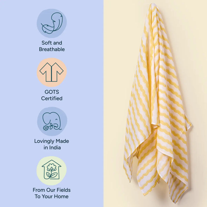 Baby Swaddle Extra Large | Happy Waves