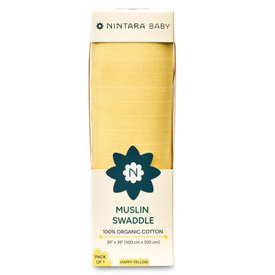 Baby Swaddle Large | Happy Yellow