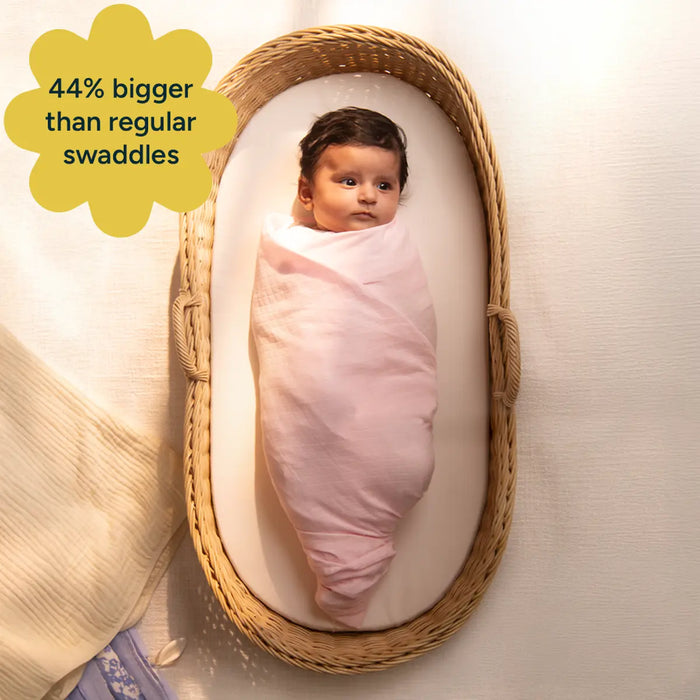 Baby Swaddle Extra Large | Soft Pink