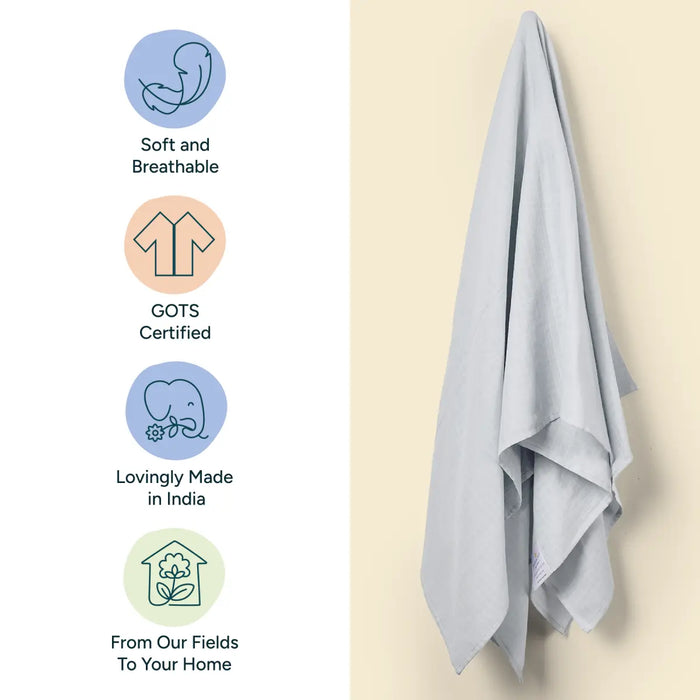 Baby Swaddle Large | Sleepy Gray