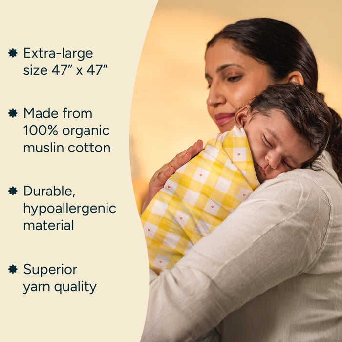 Baby Swaddle Extra Large | Sunshine Yellow