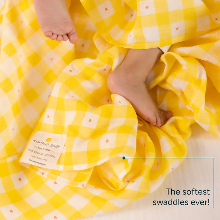 Baby Swaddle Extra Large | Sunshine Yellow