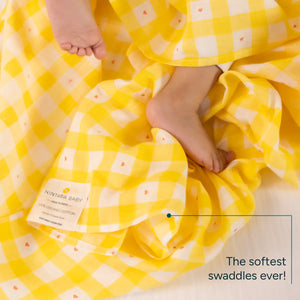 Muslin Baby Swaddle - Extra-Large | Sunshine Yellow