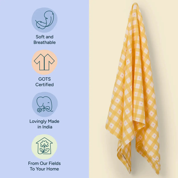 Baby Swaddle Extra Large | Sunshine Yellow