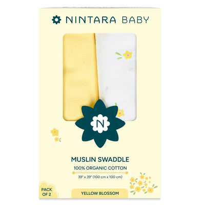 Baby Swaddle - Large - Set of 2 | Yellow Blossom