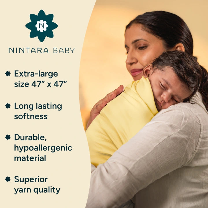 Baby Swaddle Extra Large Set of 2 | Yellow Blossom