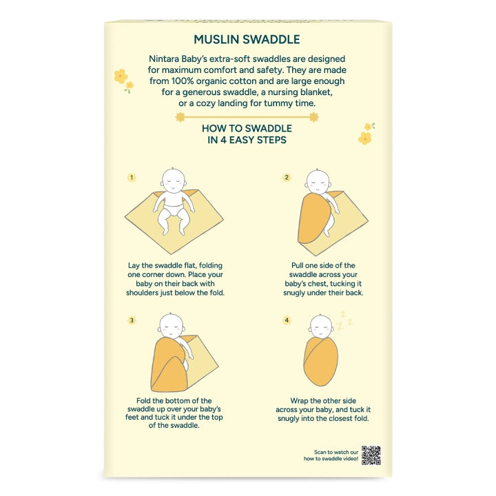 Baby Swaddle Extra Large Set of 2 | Yellow Blossom