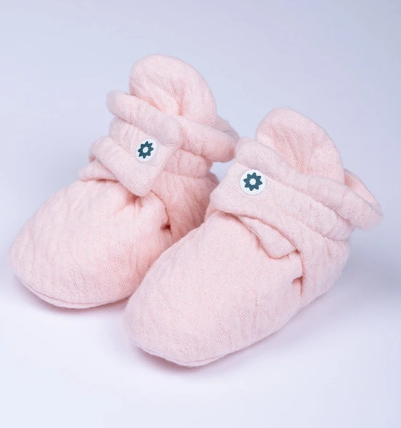 Soft Cotton Baby Booties | Warm White