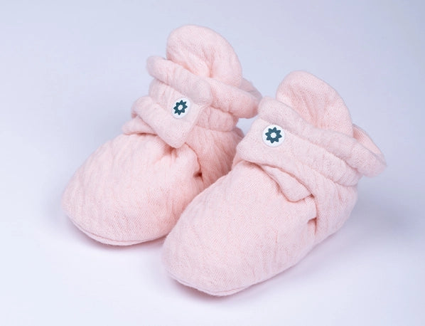 Soft Cotton Baby Booties | Warm White